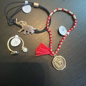 Elephant Charm Kids Accessory Set - Red and Black